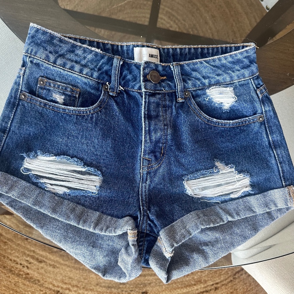 Amuse Society Cuffed Jean Shorts